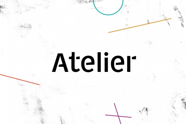 Identité visuelle, logo et charte graphique, de Atelier, studio de création de films.